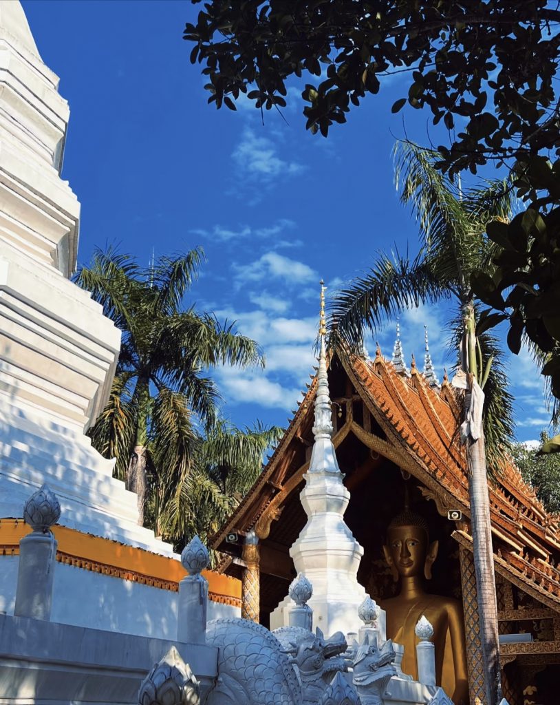 White architecture at Xishuangbanna Dai Ethnic Garden